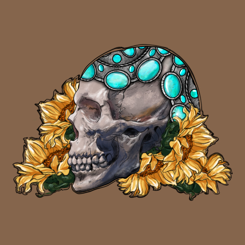 Skull With Sunflowers Premium Tee by RanaPortraitStore | Teevron