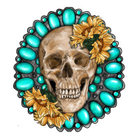 skull with gemstone and sunflower | Teevron
