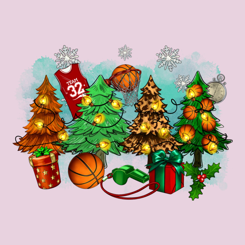 Christmas Trees With Basketball Ladies Tee by Zillion Design Studio | Teevron