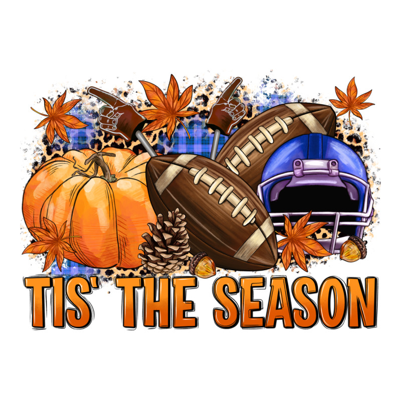 Tis The Season Football Zipper Hoodie by NancyCooperArtShop | Teevron