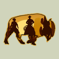Bison Silhouette Cowboy Heavyweight Hoodie | Teevron