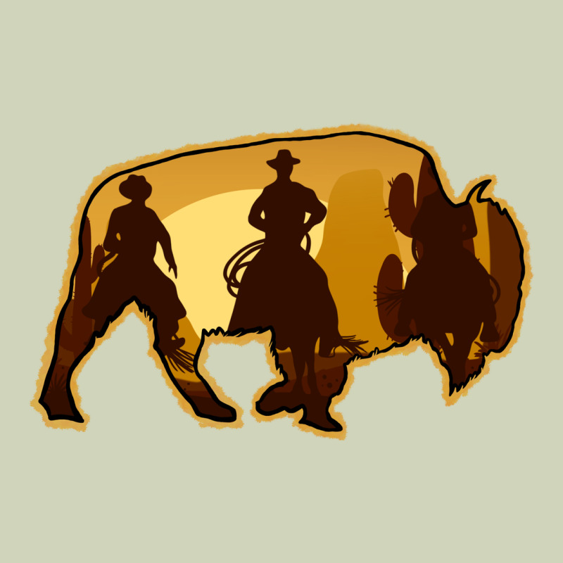 Bison Silhouette Cowboy Heavyweight Hoodie by Bettercallsaul | Teevron