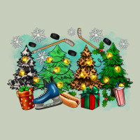 Christmas Trees With Hockey Ladies Tee | Teevron