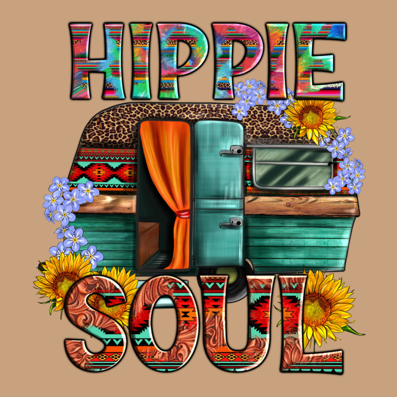 Hippie Soul With Caravan And Flowers Vintage Tee by Artiststas | Teevron