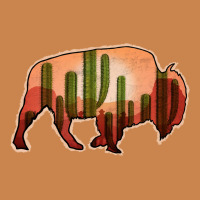 Cactus Bison Silhouette Heavyweight Hoodie | Teevron