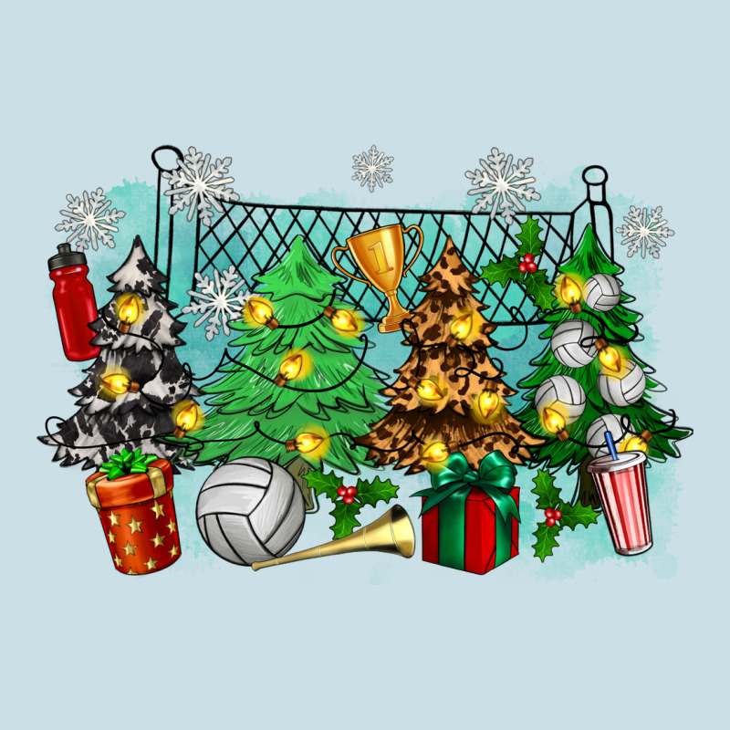 Christmas Trees With Volleyball Ladies Tee by Zillion Design Studio | Teevron