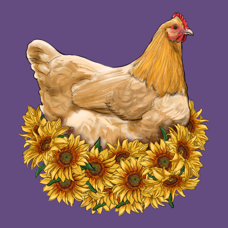 Chicken With Sunflowers Vintage Hoodie by RanaPortraitStore | Teevron
