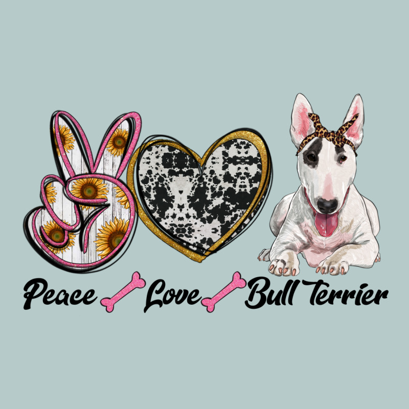 Peace Love Bull Terrier Heavy Core Tee by RanaPortraitStore | Teevron