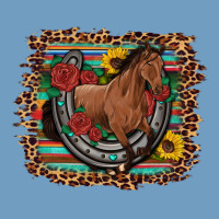 Western Horse Horseshoe Roses Sunflowers Serape Leopard Urban Heavy Tee | Teevron