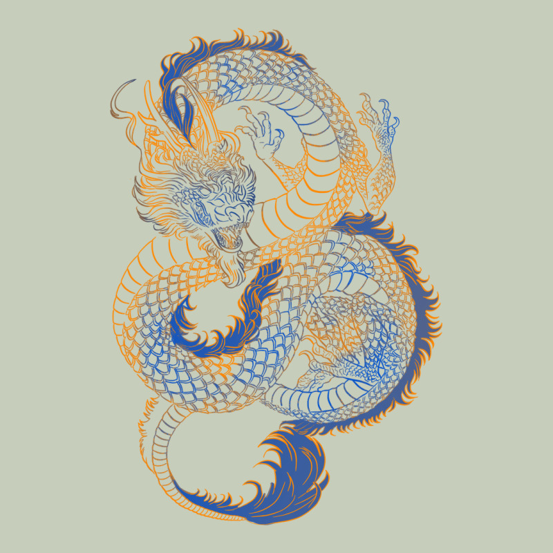 Blue And Orange Dragon Ladies Tee by RanaPortraitStore | Teevron