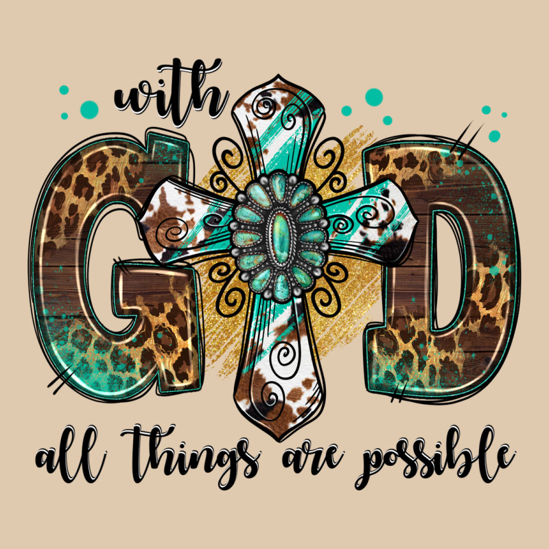 With God All Things Are Possible Gemstone Cross Heavyweight Sweatshirt by Jasminsmagicworld | Teevron