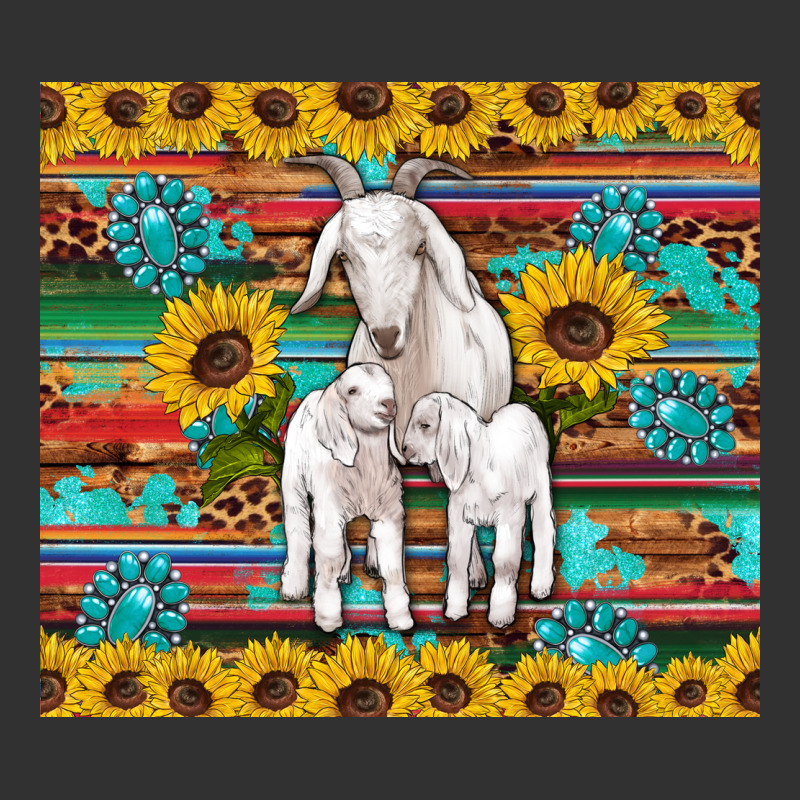 Goats Mom And Baby Sunflowers Gemstones Serape Leopard Glitter Wooden Urban Heavy Tee by Artiststas | Teevron