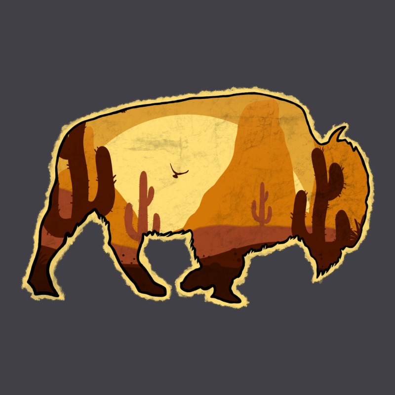 Desert Landscape Bison Silhouette Heavyweight Hoodie by Bettercallsaul | Teevron