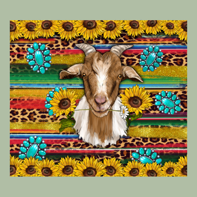 Goat Sunflowers Gemstones Serape Leopard Glitter Urban Heavy Tee by Artiststas | Teevron