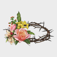 Crown Of Thorns Floral Easter Urban Hoodie | Teevron