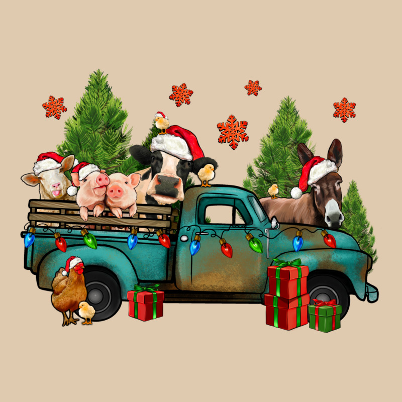 Christmas Farm Animals Truck Heavyweight Sweatshirt by Jasminsmagicworld | Teevron