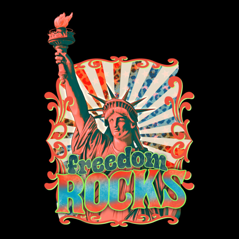 Retro Freedom Rocks Billie Wilder Ladies Tee by texasbilliewilder | Teevron