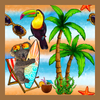 Tropical Animals Seamless Pattern Vintage Tee | Teevron