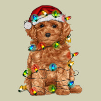 Toy Poodle With Christmas Lights Heavy Core Tee | Teevron