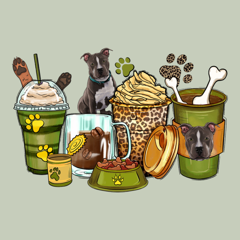 Pitbull Coffee Cups Ladies Tee by Zillion Design Studio | Teevron
