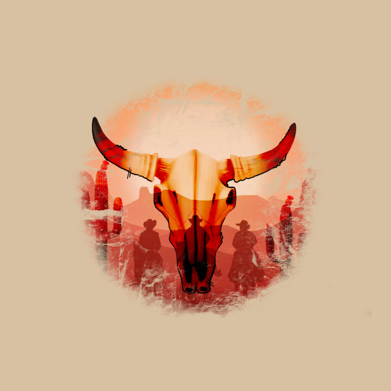 Western Cowboy Sunset Bull Skull Heavyweight Hoodie by Bettercallsaul | Teevron