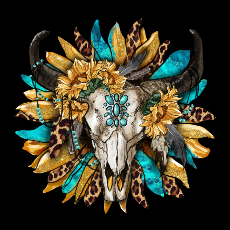 Bull Skull With Sunflower Premium Tee by RanaPortraitStore | Teevron