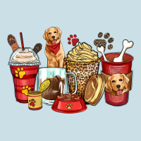 Golden Retriever Coffee Cups Ladies Tee | Teevron
