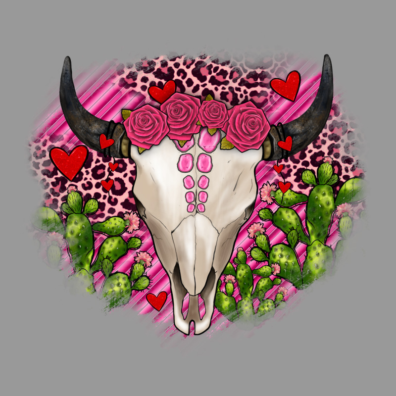 Bull Skull Cactus Valentines Vintage Hoodie by JahusDesignShop | Teevron