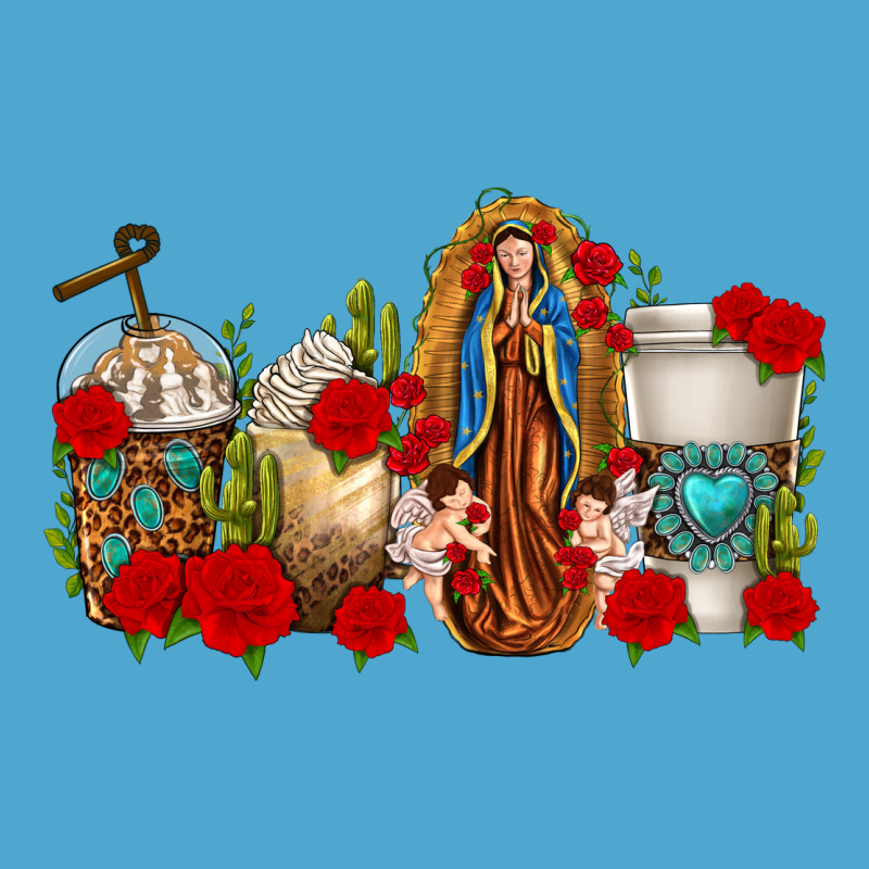 Lady Of Guadalupe Coffee Cups Premium Hoodie by texasbilliewilder | Teevron