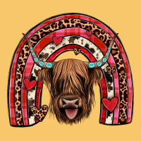 Valentines Highland Cow Rainbow Vintage Hoodie | Teevron