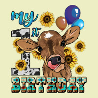 My First Birthday Baby Cow Sunflower Urban Hoodie | Teevron