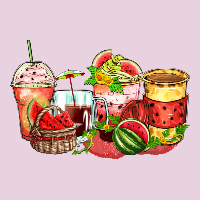 Watermelon Farm Fresh Coffee Cups Ladies Tee by Zillion Design Studio | Teevron
