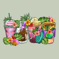 Tropical Coffee Cups Ladies Tee | Teevron