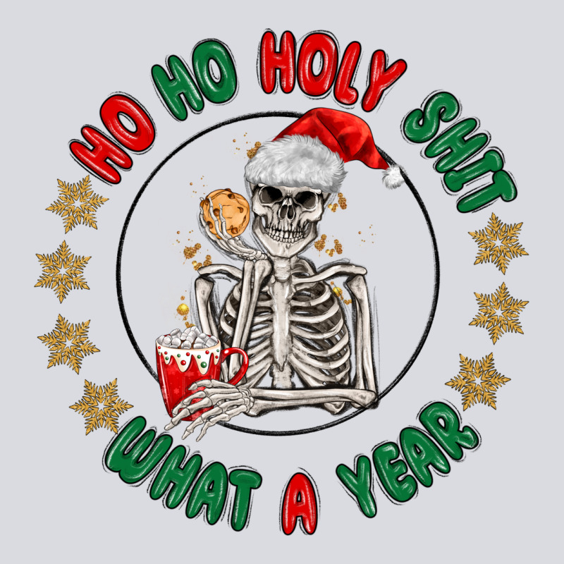 Ho Ho Holly Shit Skeleton Santa Zipper Hoodie by MaliasSmallBusiness | Teevron