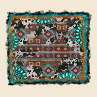 Aztec Background With Gemstone And Cowhide Premium Tee | Teevron