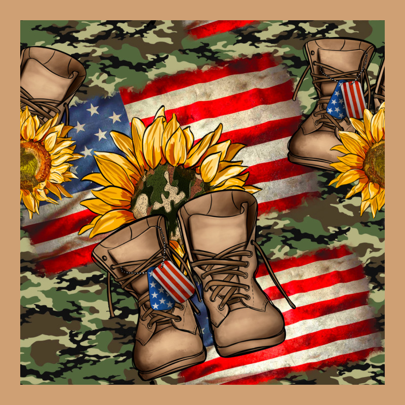 Usa Flag With Army Boot Seamless Pattern Vintage Tee by BundleAndBundleShop | Teevron