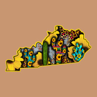Kentucky Map Western Sunflower Pattern Heavyweight Hoodie | Teevron