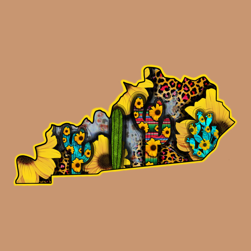 Kentucky Map Western Sunflower Pattern Heavyweight Hoodie by Bettercallsaul | Teevron