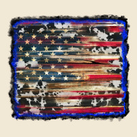 American Flag With Cowhide Background Premium Tee | Teevron