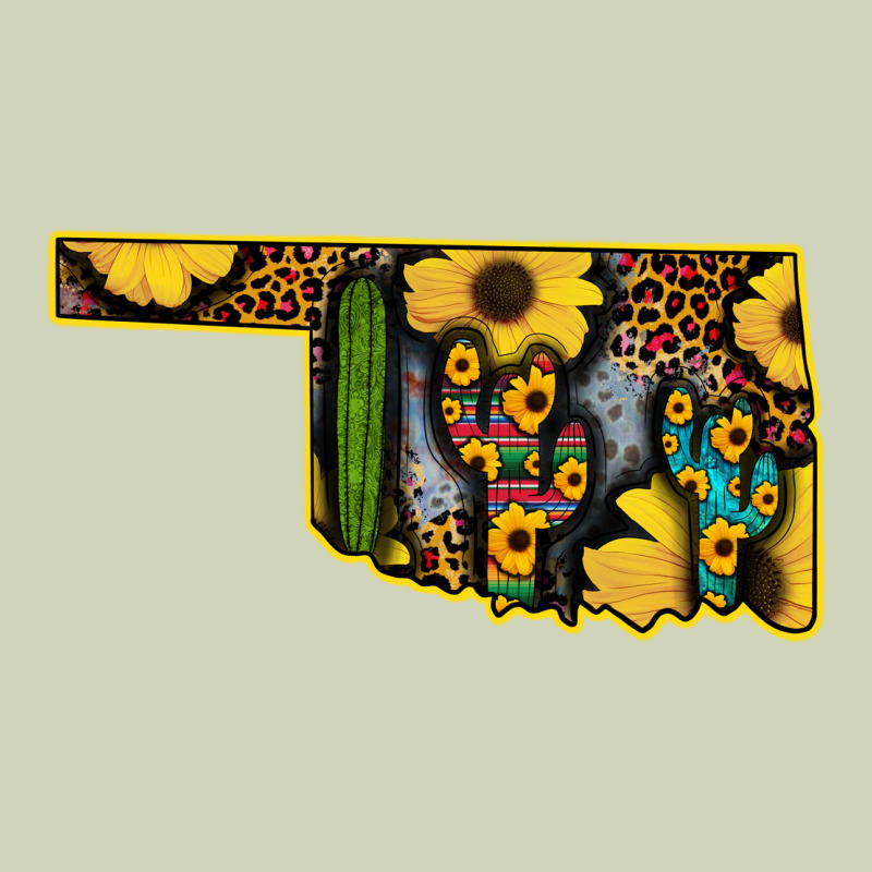 Western Oklahoma Map Sunflower Pattern Heavyweight Hoodie by Bettercallsaul | Teevron