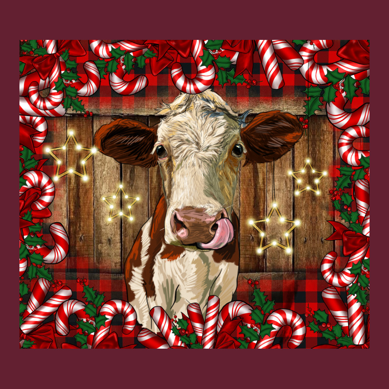 Christmas Heifer With Candy Canes Classic Tee by BarkalooDesign | Teevron