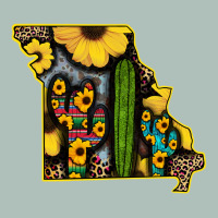 Western Missouri Map Sunflower And Cactus Pattern Heavyweight Hoodie | Teevron