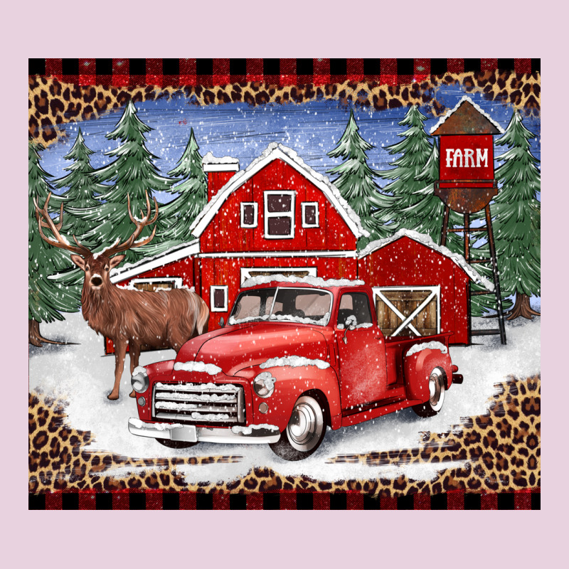 Christmas Farm Reindeer And Truck Classic Tee by BarkalooDesign | Teevron