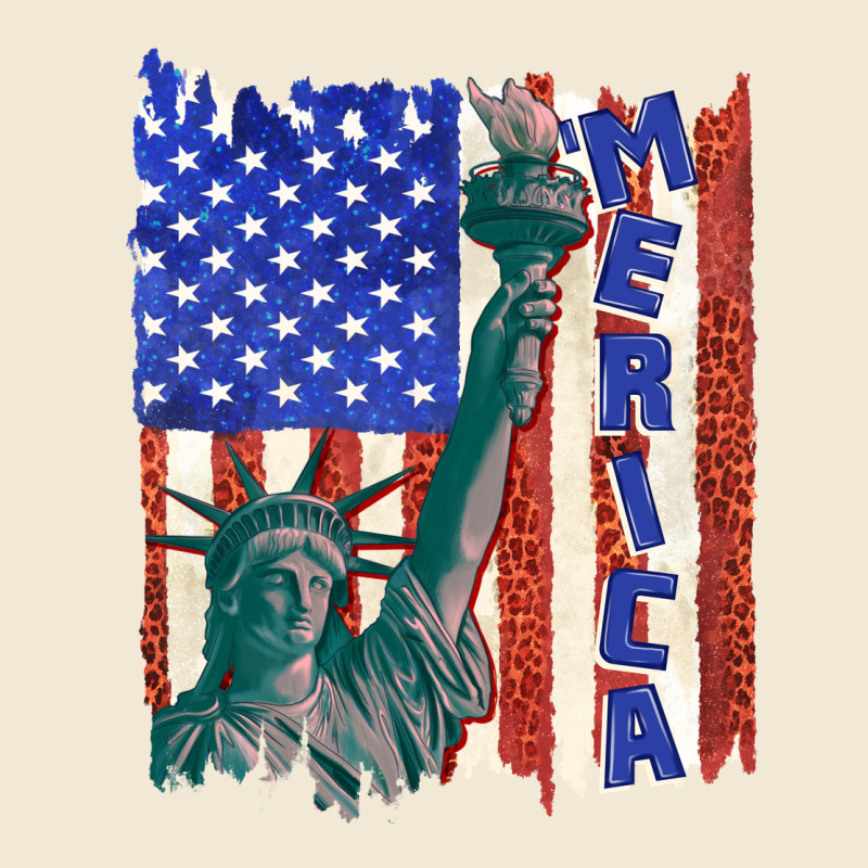 Usa Flag With Statue Of Liberty Ladies Tee by texasbilliewilder | Teevron