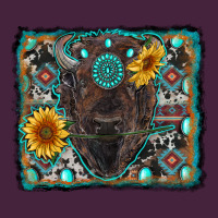 American Bison Wıth Sunflower And Gemstone Premium Tee | Teevron