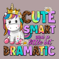Cute Smart And A Little Bit Dramatic Unicorn Vintage Hoodie | Teevron