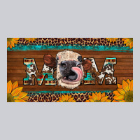 Western Heifer Mom With Sunflowers And Turquoise License Plate Heavyweight Sweatshirt | Teevron