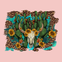 Leopard Bull Skull Cactus Sunflowers Urban Heavy Tee | Teevron