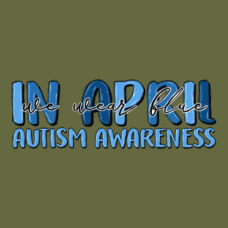 In April We Wear Blue Autism Awareness Long Sleeve Tee by MaliasSmallBusiness | Teevron