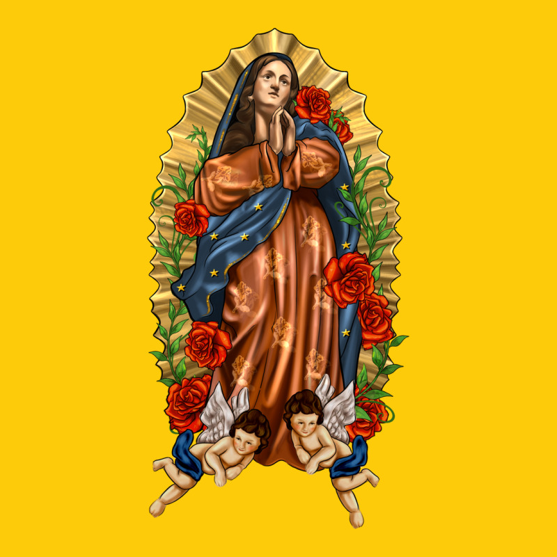 Lady Of Guadalupe With Roses Premium Hoodie by texasbilliewilder | Teevron